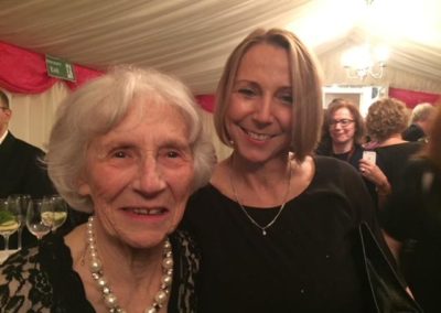 Anne-Marie Sandler at her 90th Birthday party at the Freud Museum. With Rosine Perelberg.